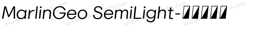 MarlinGeo SemiLight字体转换